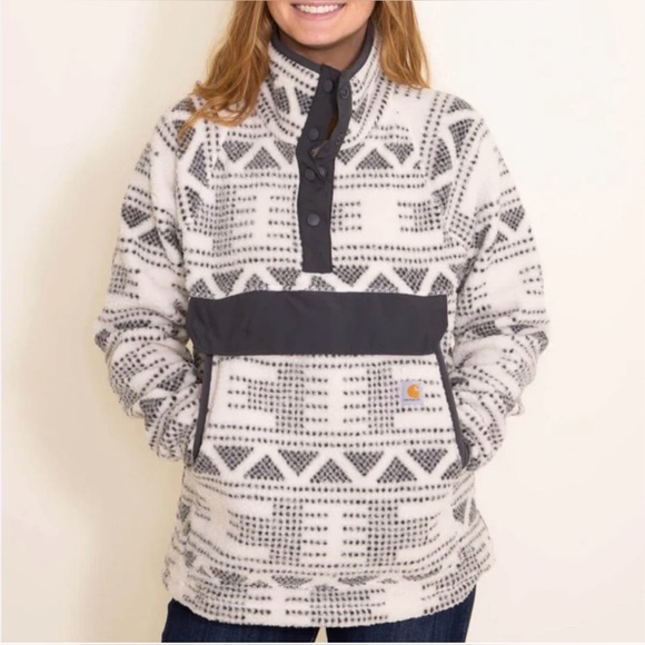 Carhartt Tops - Carhartt Fleece Pullover Aztec Print Sz M